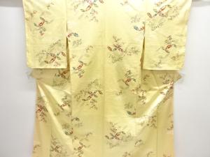 草花模様小紋着物